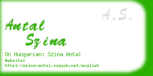 antal szina business card